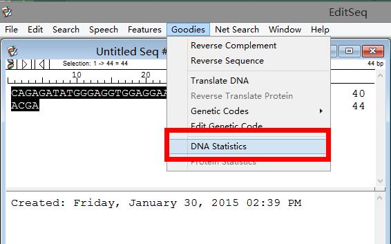 dnastar如何快速计算DNA序列的GC含量