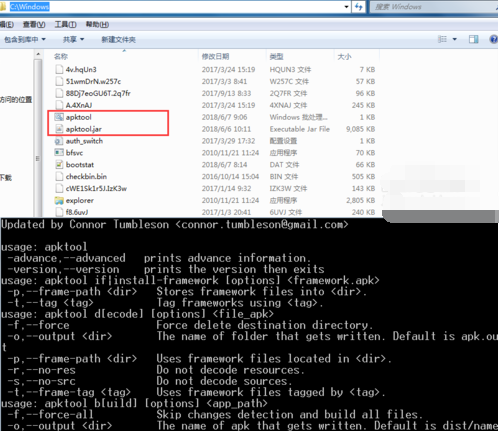 使用apktool反编译apk的操作方法