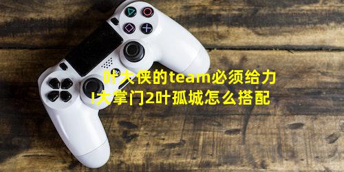 叶大侠的team必须给力