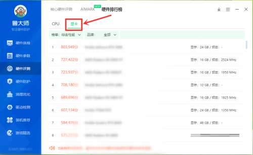 鲁大师如何查看显卡排行榜