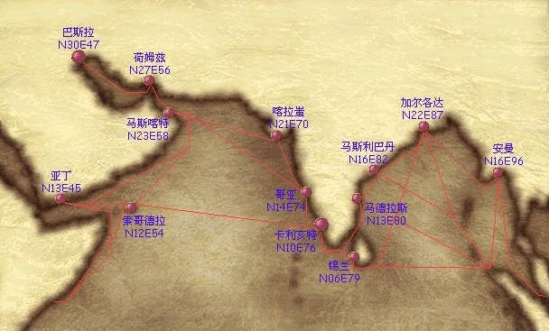 大航海时代4威力加强版HD全海域港口地图坐标汇总