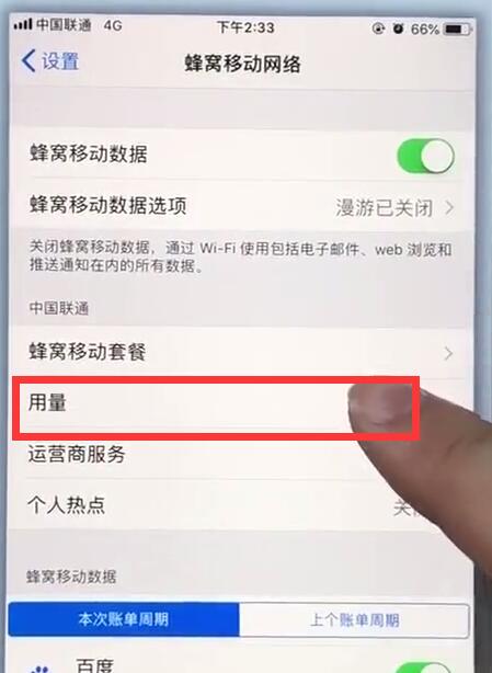在苹果7plus中查看移动流量的详细讲解截图