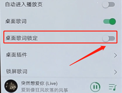 QQ音乐解锁桌面歌词的详细操作截图
