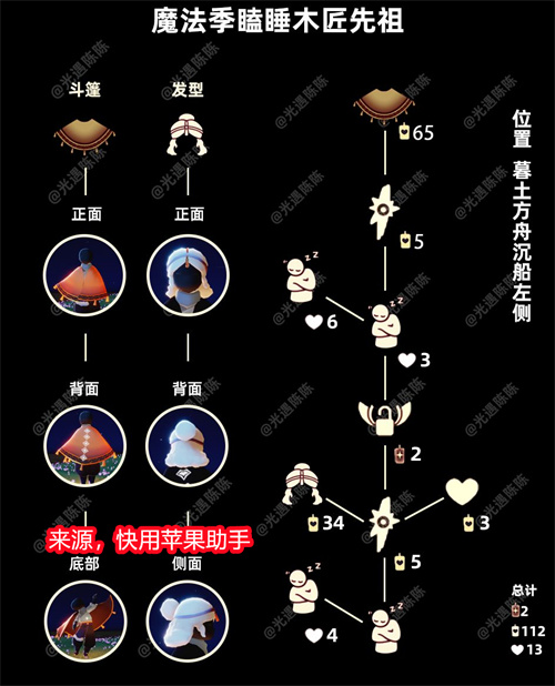 光遇公主头先祖兑换图