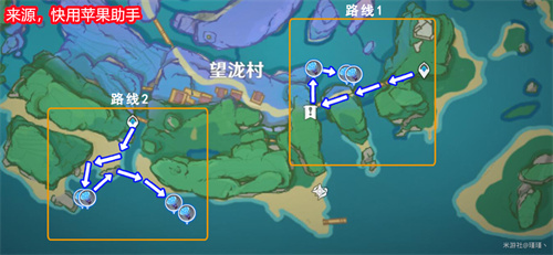 原神海灵芝采集路线图