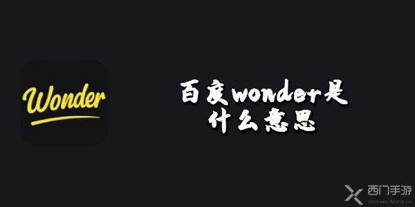 百度wonder是什么软件